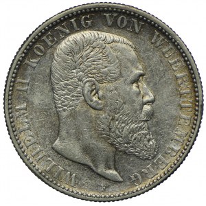 Niemcy, Wirtembergia, Wilhelm II, 2 marki 1904 F, Stuttgart