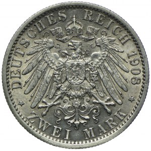 Niemcy, Prusy, Wilhelm II, 2 marki 1907 A, Berlin