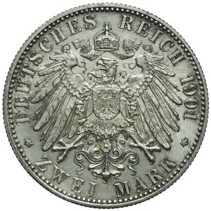 Niemcy, Prusy, Wilhelm II, 2 marki 1901 Berlin