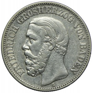 Niemcy, Badenia, Fryderyk I, 2 marki 1899 G, Karlsruhe
