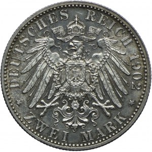 Niemcy, Badenia, Fryderyk I, 2 Marki 1902, Karlsruhe