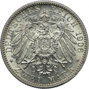 Niemcy, Badenia, Fryderyk I, 2 marki 1906, Karlsruhe