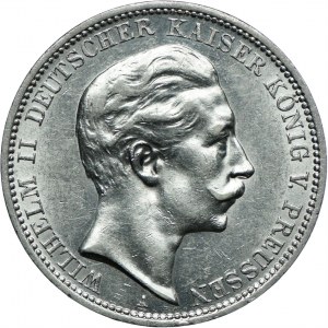 Niemcy, Prusy, Wilhelm II, 3 marki 1910 A, Berlin