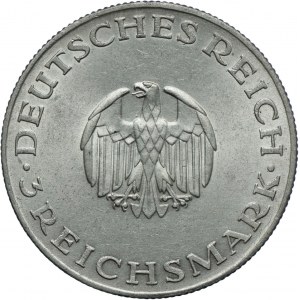 Niemcy, Republika Weimarska, 3 marki 1929 J, Hamburg