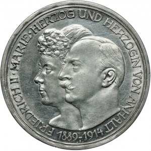 Niemcy, Anhalt - Dessau - Fryderyk II, 3 marki 1914 A, Berlin