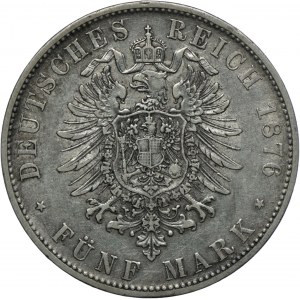Niemcy, Bawaria, Ludwik II, 5 marek 1876 D, Monachium