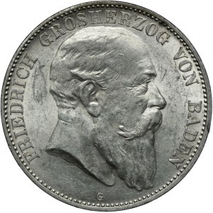 Niemcy, Badenia, Fryderyk I, 5 marek 1907 G, Karlsruhe