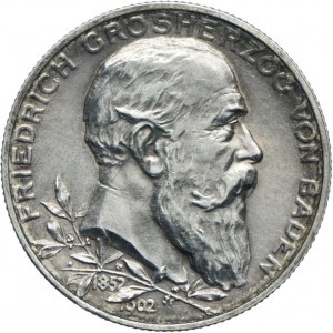 Niemcy, Badenia, Fryderyk I, 2 marki 1902 Karlsruhe
