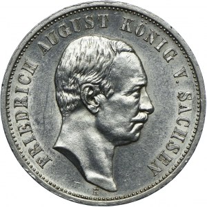 Niemcy, Saksonia, Fryderyk August III, 3 marki 1912 E, Muldenhütten