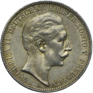 Niemcy, Prusy, Wilhelm II, 3 marki 1910 A, Berlin