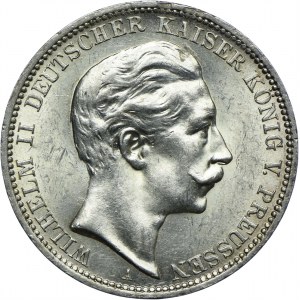 Niemcy, Prusy, Wilhelm II, 3 marki 1911 A, Berlin
