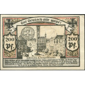 Gdańsk, 200 fenigów 1922, banknot propagandowy