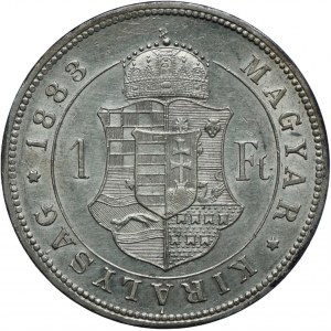 Węgry, Franciszek Józef I, 1 forint 1883 KB, Kremnica