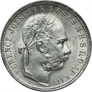 Węgry, Franciszek Józef I, 1 forint 1892 KB, Kremnica