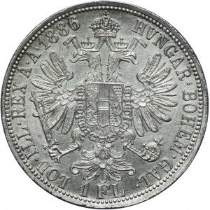 Austria, Franciszek Józef I, 1 floren 1886 Wiedeń