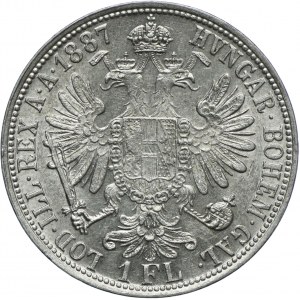 Austria, Franciszek Józef I, 1 floren 1887 Wiedeń