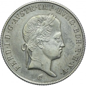Austria, Ferdynand I, 20 krajcarów 1845 C, Praga