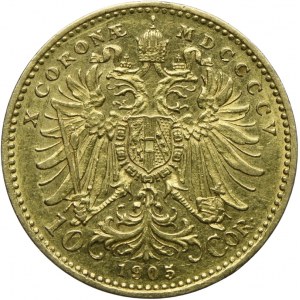 Austria, Franciszek Józef I, 10 koron 1905 Wiedeń