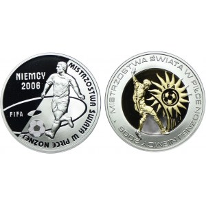 Zestaw III RP, 10 złotych 2006, Mistrzostwa Świata w Piłce Nożnej Niemcy (2szt.)