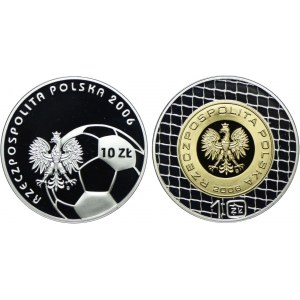 Zestaw III RP, 10 złotych 2006, Mistrzostwa Świata w Piłce Nożnej Niemcy (2szt.)
