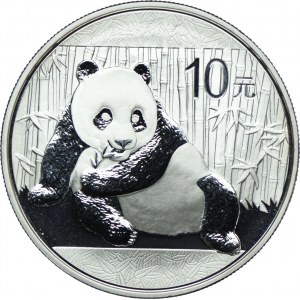 Chiny, 10 yuanów 2015, Panda