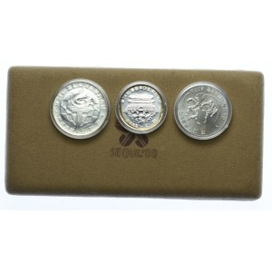 Korea Południowa, zestaw 1000 wonów, 10.000 wonów, 20.000 wonów 1982 Seoul 88 (3szt.)