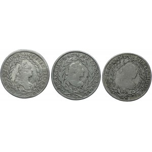 Austria, Niemcy, 20 krajcarów 1755, 1769, 1770 (3szt.)