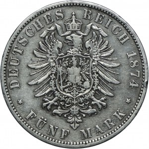 Niemcy, Prusy, Wilhelm I, 5 marek 1874 A, Berlin