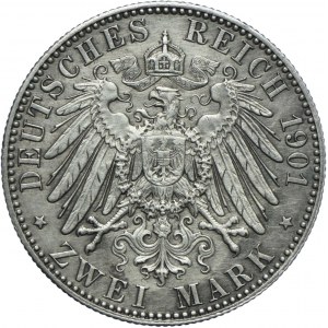Niemcy, Prusy, Wilhelm II, 2 marki 1901 Berlin