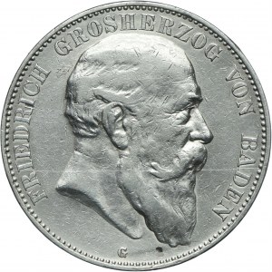 Niemcy, Badenia, Fryderyk I, 5 marek 1903 G, Karlsruhe