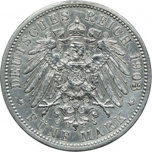 Niemcy, Badenia, Fryderyk I, 5 marek 1903 G, Karlsruhe