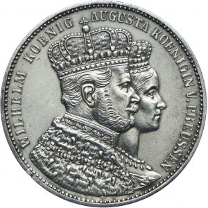 Niemcy, Prusy, Wilhelm I, talar koronacyjny (Vereinstaler) 1861 A, Berlin