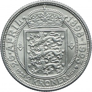 Dania, Krystian X, 2 korony 1923 Kopenhaga
