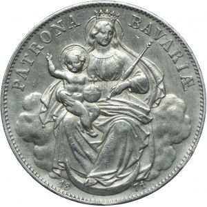 Niemcy, Bawaria, Ludwik II, talar 1871 Monachium