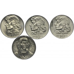Zestaw PRL, 10 złotych 1968-1972 Tadeusz Kościuszko (4szt.)