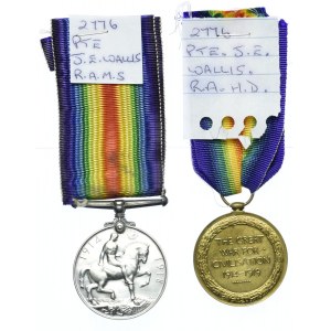 Wielka Brytania, Jerzy V, komplet Medali Wojennych 1914-1919 (2szt.) ORYGINAŁY