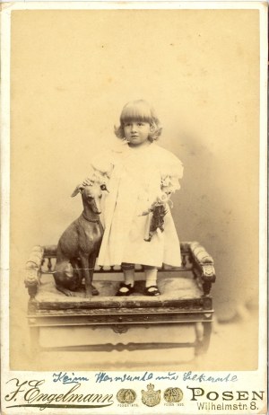 Poznan, Engelmann J. - A girl with a dog, 1897.