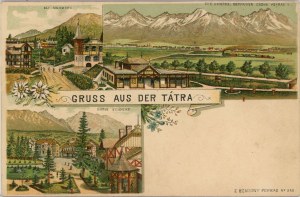 Zakopane, Tatra Mountains - Wielowidokowa, lithograph, ca. 1895.