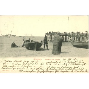 Miedzyzdroje - On the beach, 1902.