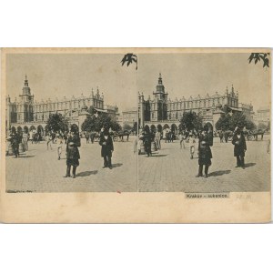 Krakow - Cloth Hall, stereoscopic, 1904.