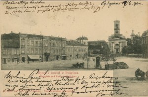 Krakow - Podgórze - Market Square and Church, ca. 1900.