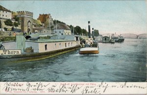 Torun - Ferry trip on the Vistula River, 1904.