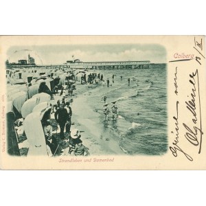 Kołobrzeg - Życie na plaży, 1899.
