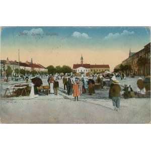 Jaslo - Market Square, ca. 1910.