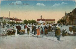 Jaslo - Market Square, ca. 1910.