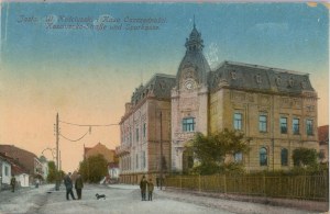 Jaslo - Kosciuszko Street and the Savings Bank, ca. 1910.