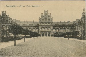 Chernivtsi - Building of the residence of the Metropolitans of Bukovina and Dalmatia, ca. 1915.