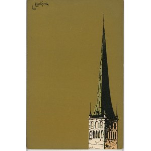 Tallinn - St. Olaf's Church, mal. L. Luskin, ca. 1900.