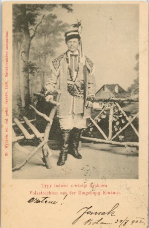 Folk types - From the vicinity of Kraków, 1900.