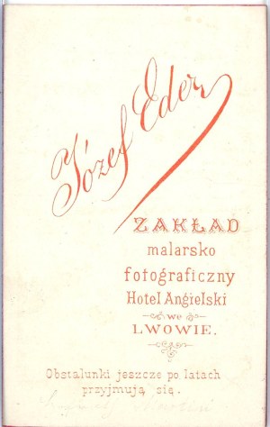 Lviv, Eder J. - Male, ca. 1870.